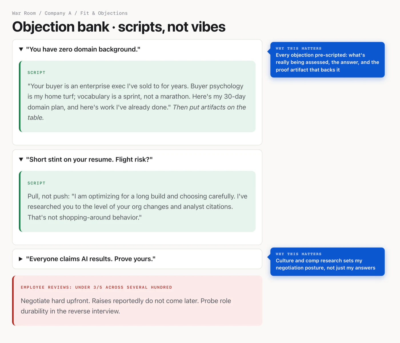 The objection bank